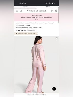 Victoria's Secret Pink & White Striped Satin Pajama Set